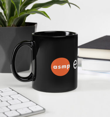 ASMP 80th Anniversary Black Glossy Mug